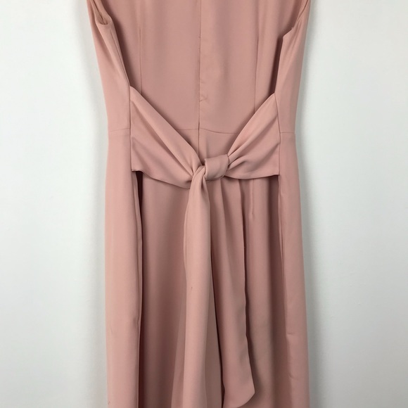 Tahari Blush Pink Self Tie Sleeveless Jumpsuit - Picture 12 of 16